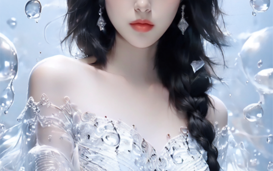 泡泡女神之飘逸黑发,缔造女王级诱惑.(附手机壁纸包)
