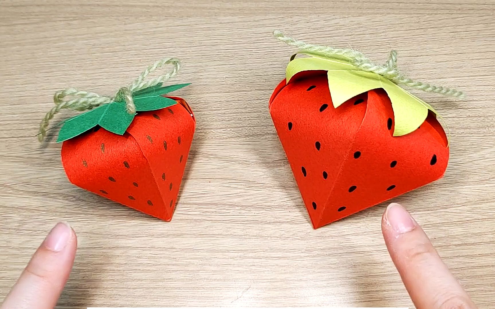 手工diy逼真诱人的立体草莓包装折纸简单又漂亮小朋友也能轻松学会
