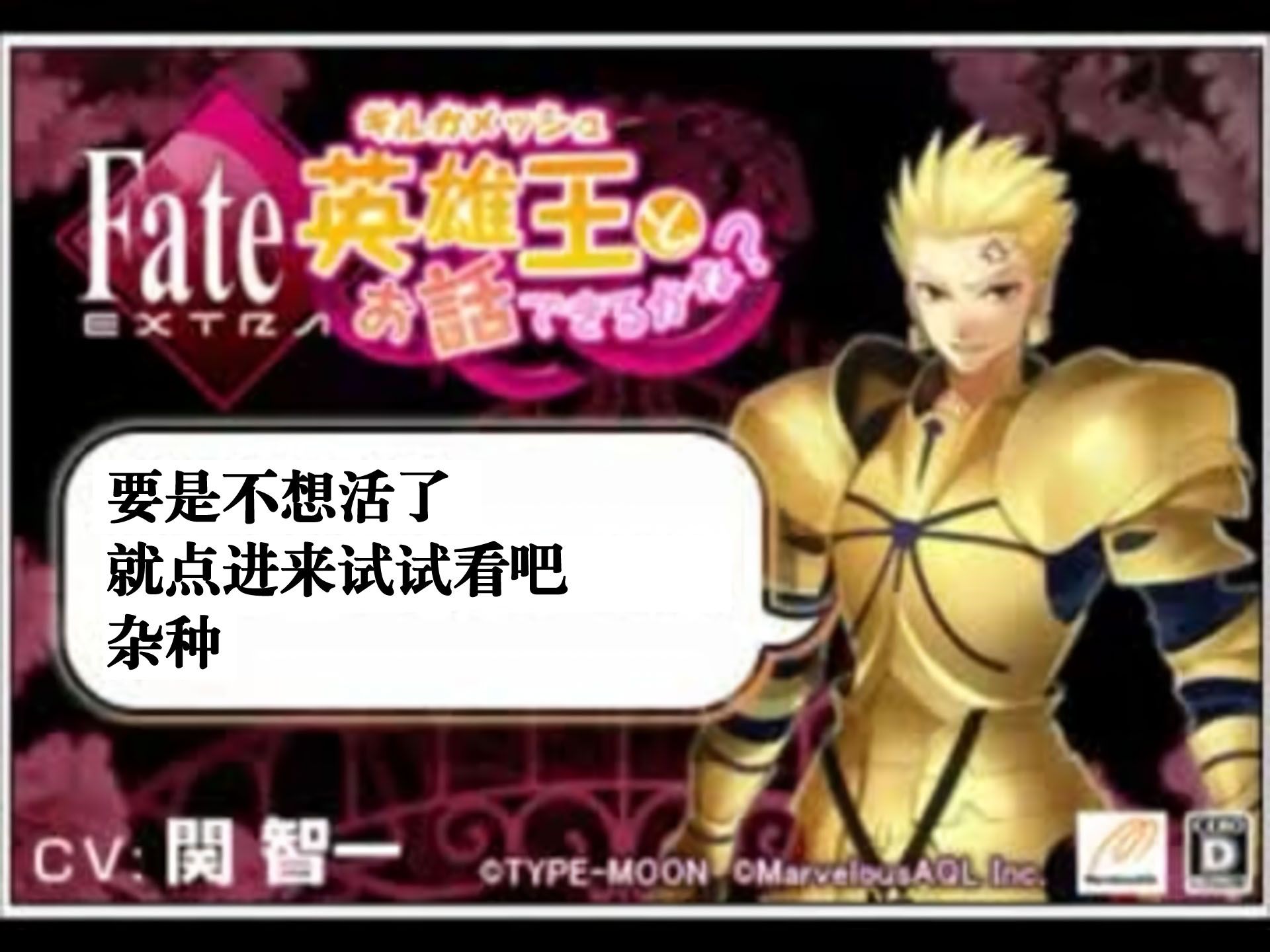 [图]【熟肉】「能和英雄王搭上话吗？」2013 Fate/EXTRA CCC 官网限定游戏 全流程汉化