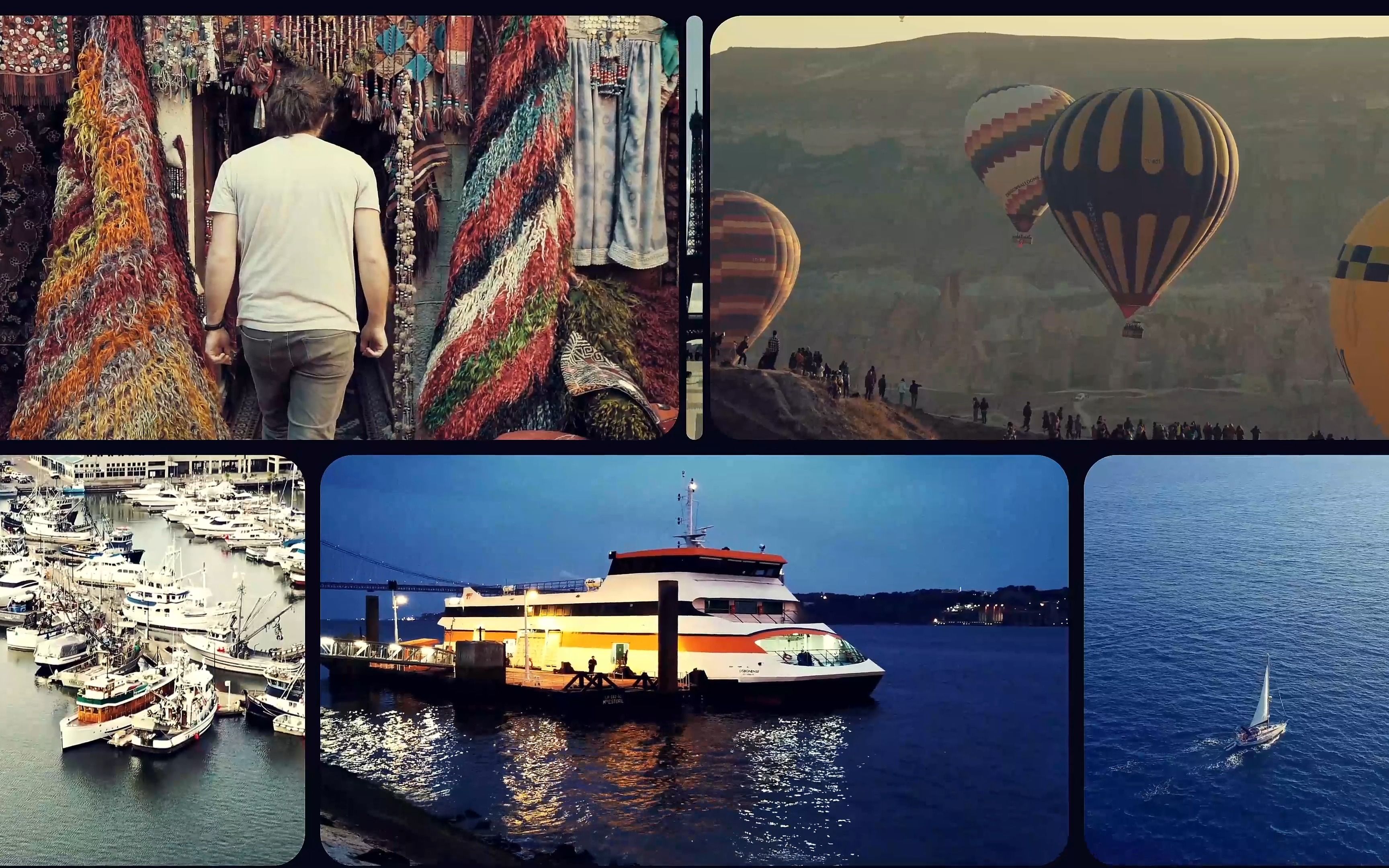 多屏照片视频画廊展示动态排版动画作品集片头