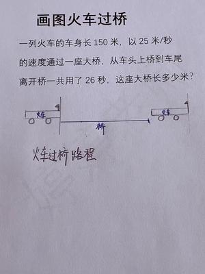 [图]数学思维 火车🚞过桥过隧道问题