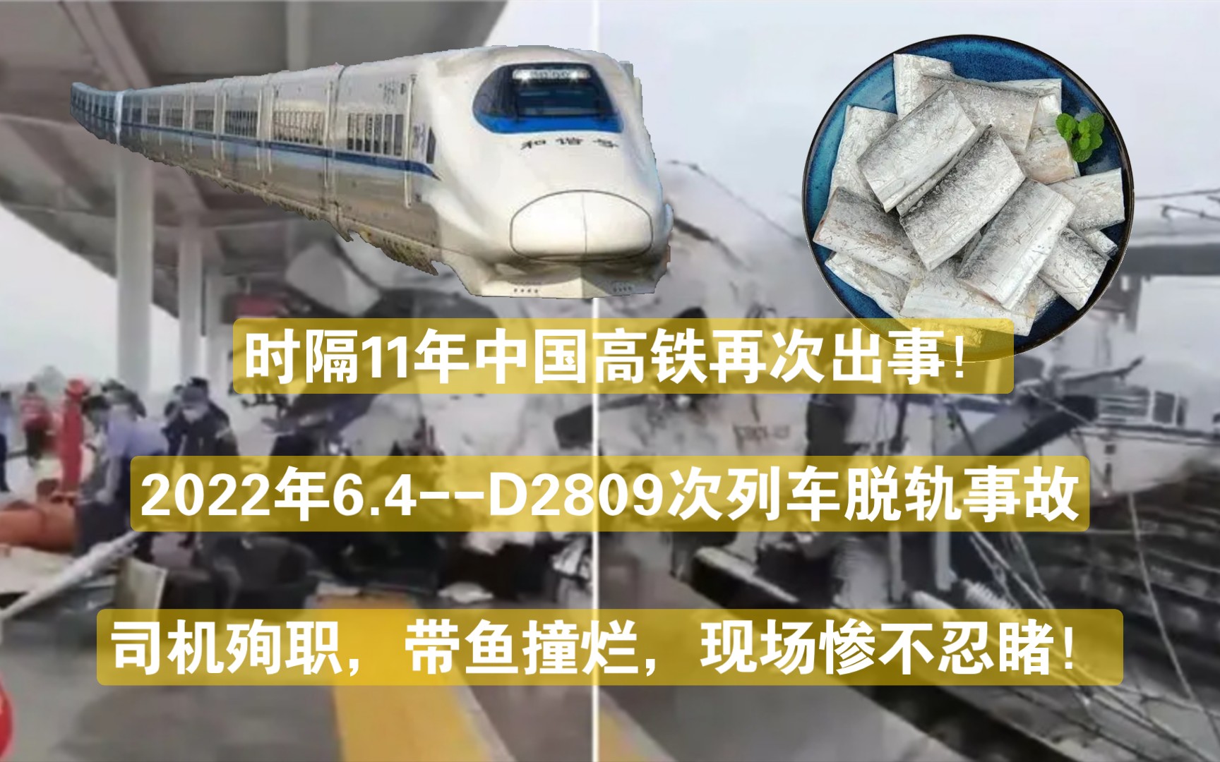 时隔11年中国高铁再次出事!!2022年6.4D2809次列车脱轨事故.哔哩哔哩bilibili