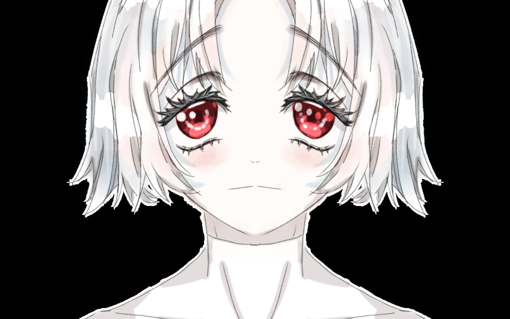 【指绘】白色头发的少年