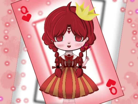小红心女王 终于画完画了