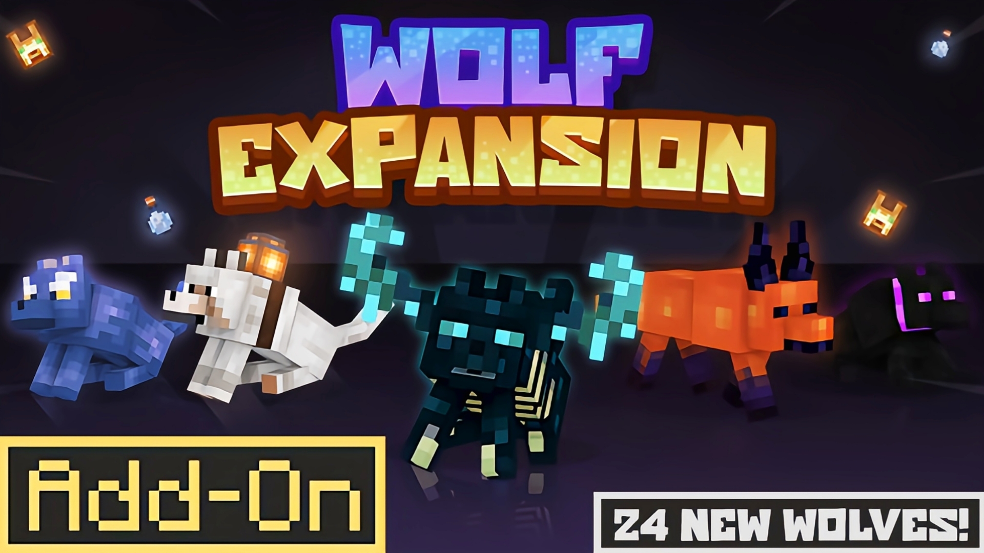 [免费下载]狼扩展包我的世界插件市场包免费下载Minecraft Marketplace Wolf Expansion AddOn单机游戏热门视频