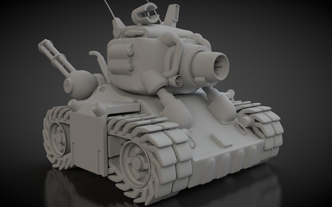 c4d如何捏一个合金弹头的小坦克metalslug
