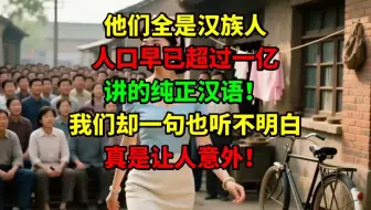 他们全是汉族人，人口早已超过一亿，讲的纯正汉语！我们却一句也