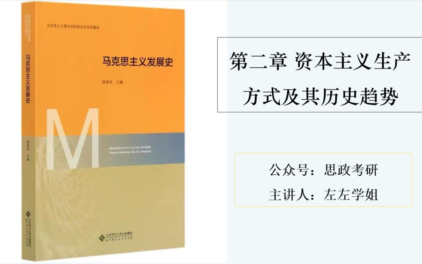 [图]马理论考研 | 马克思主义发展史——顾海良（2020）第二章 第二节 劳动价值论的科学革命+第三节 剩余价值论的伟大发现 课程