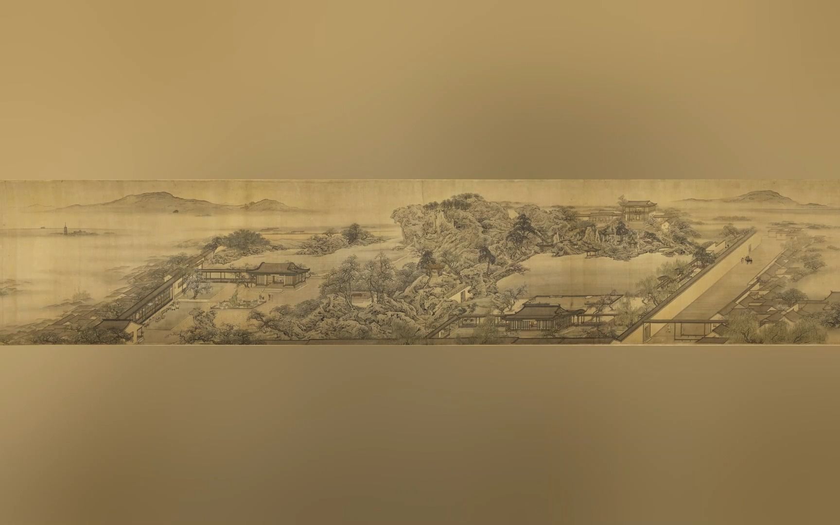 [图]清 袁江 别苑观览图卷 高清国画赏析 传统界画 山水画