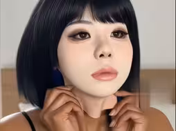 非裔女人佩戴面具