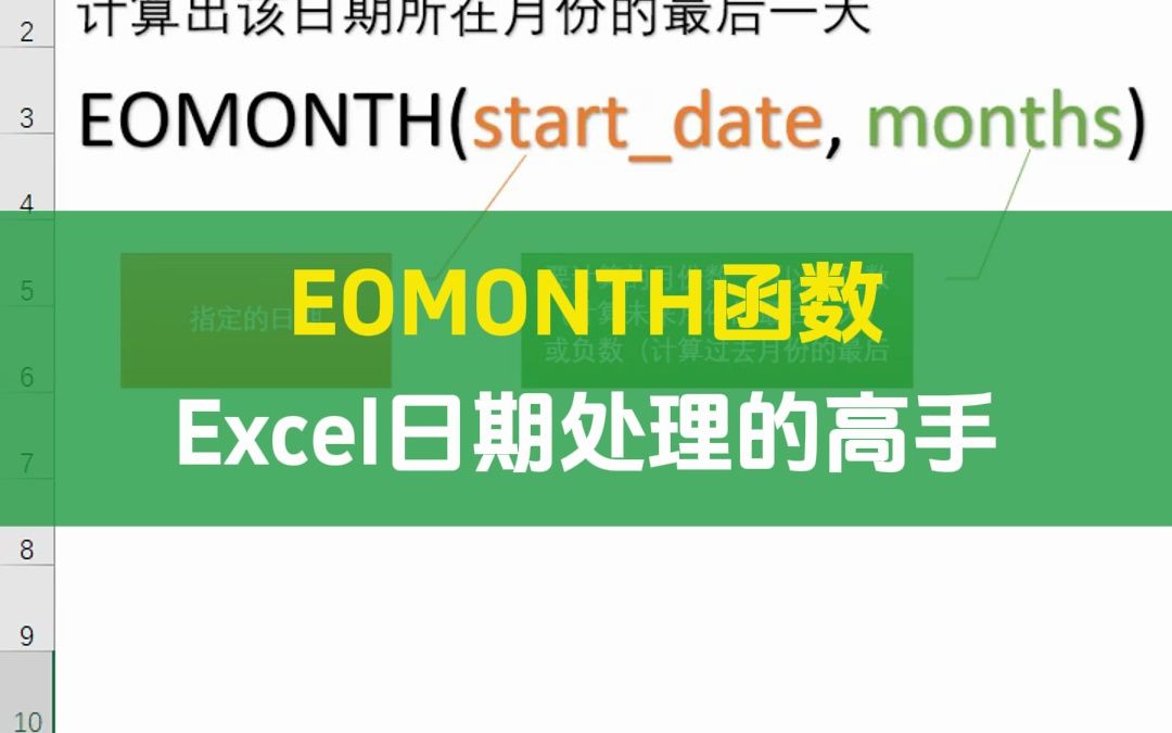 EOMONTH函数,excel日期处理的高手哔哩哔哩bilibili