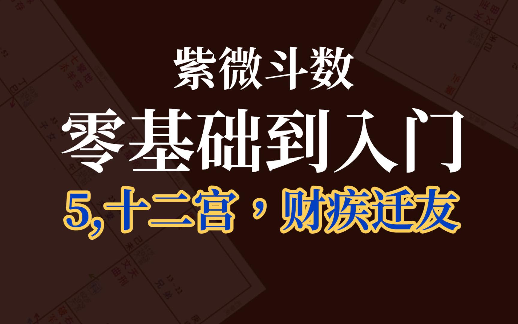 vol.5|紫微斗数零基础到入门“十二宫,财疾迁友”自学向教程哔哩哔哩bilibili