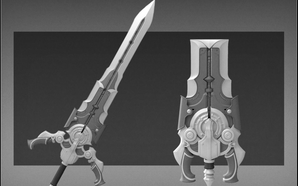 【3dmax建模】 p2 武器模型建模,uv,材质贴图制作