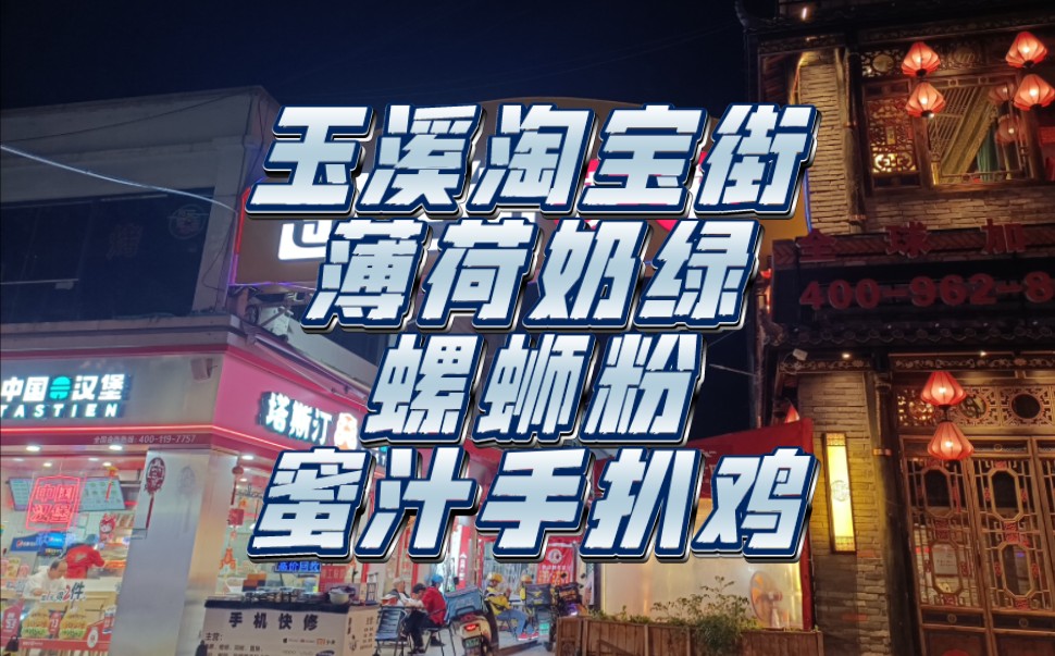 【跟我过一天系列】玉溪淘宝街|益禾堂薄荷奶绿|螺蛳粉|华莱士蜜汁手