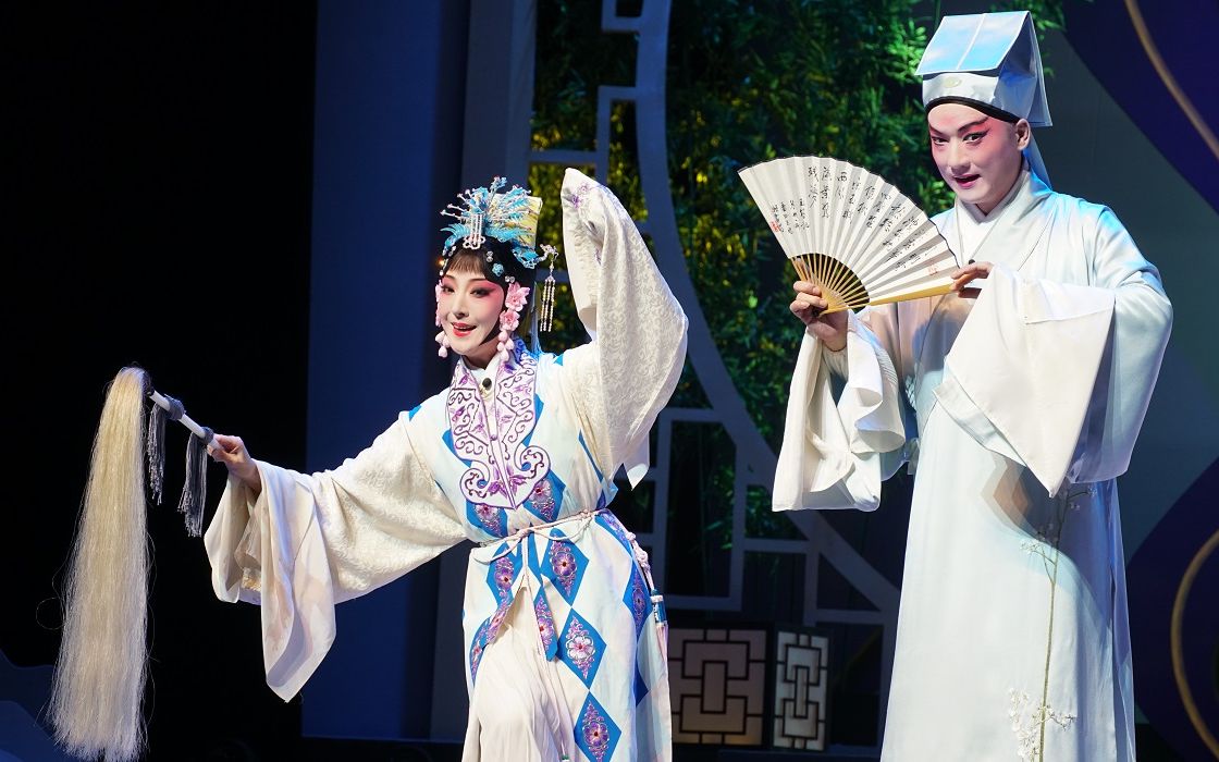 第八届昆剧艺术节闭幕式《玉簪记 琴挑》片段 俞玖林 魏春荣_哔哩哔哩