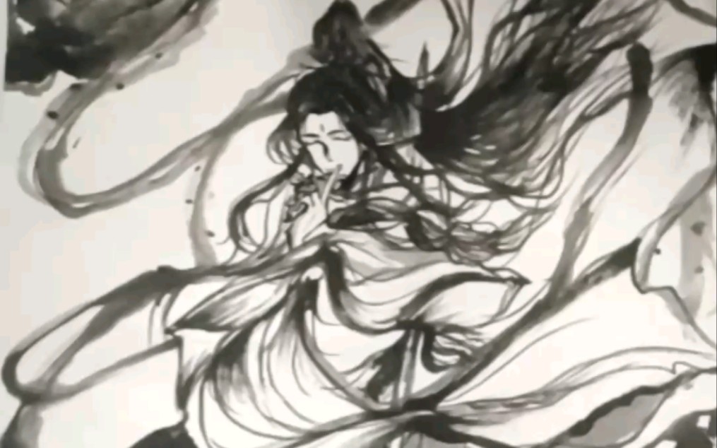 [图]【天官赐福】漫画版悦神图临摹×2