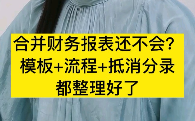 合并财务报表还不会?模板+流程+抵消分录,都整理好了哔哩哔哩bilibili