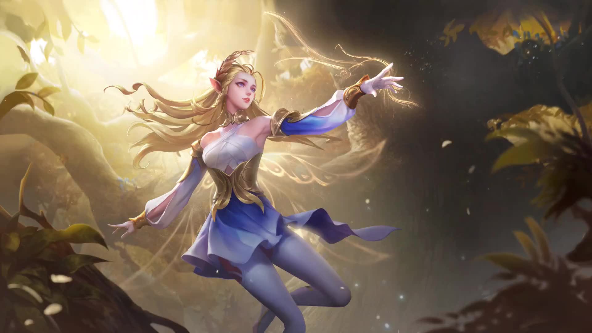 活动  【王者荣耀】艾琳登录界面大厅动画bg动画 lobbybg