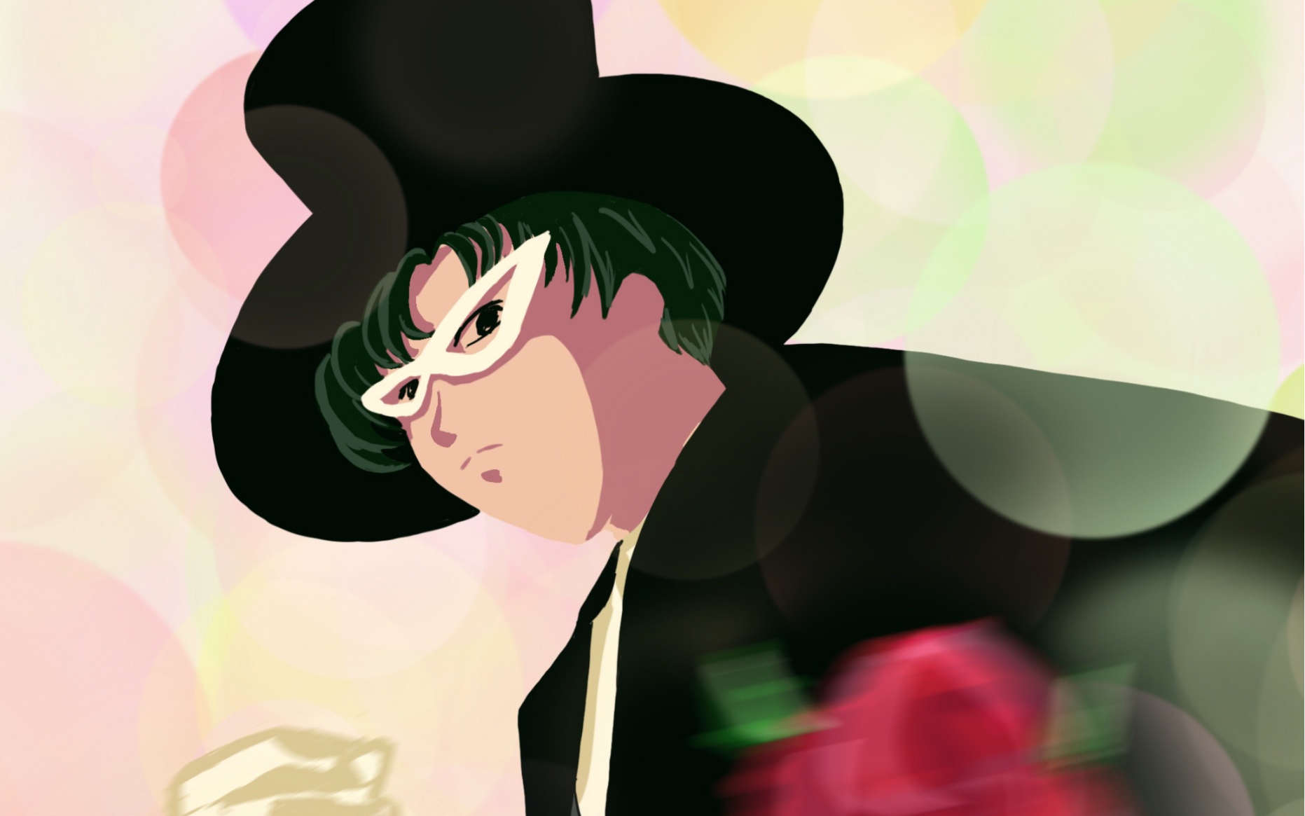 【板绘】绘画过程——夜礼服假面_哔哩哔哩 (゜-゜)つロ 干杯~-bili