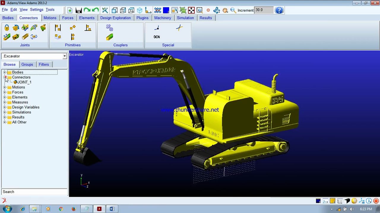 [图]ADAMS挖掘机模拟仿真 Excavator Simulation using MSC ADAMS/View