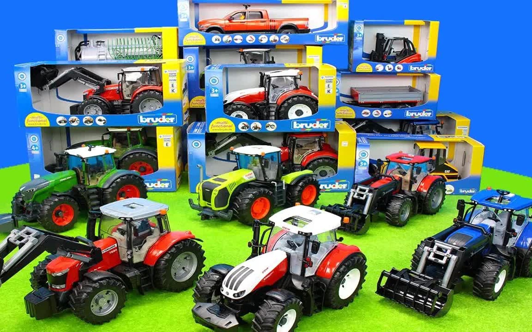 米粒玩具屋:农夫拖拉机运输车玩具套装试玩