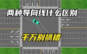 Download Video: 两种不同颜色的导向线有不同的意思，再走有导向线的路千万别走错