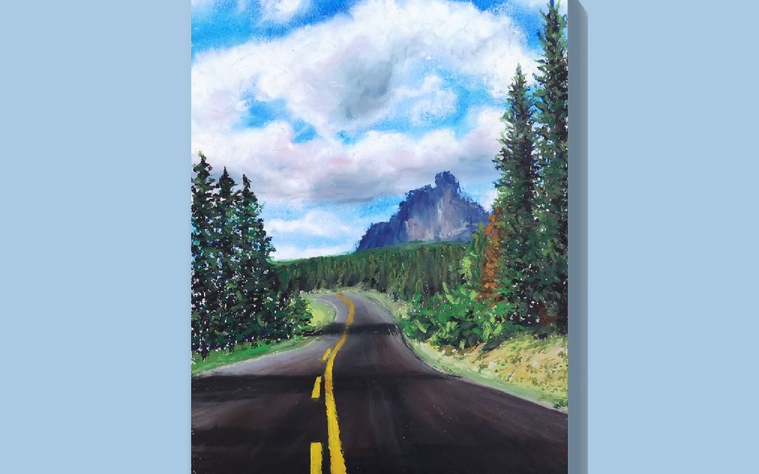 花生酱油画棒林间公路画完出去玩喽