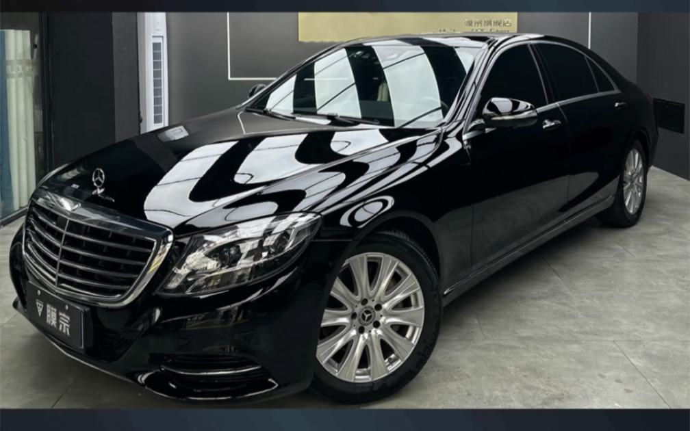 案例分享 奔驰s亮黑tpu车衣 保护原厂车漆 车漆更黑更亮