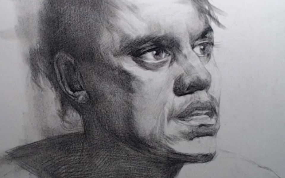 素描教程今天老师带你来继续画个外国人