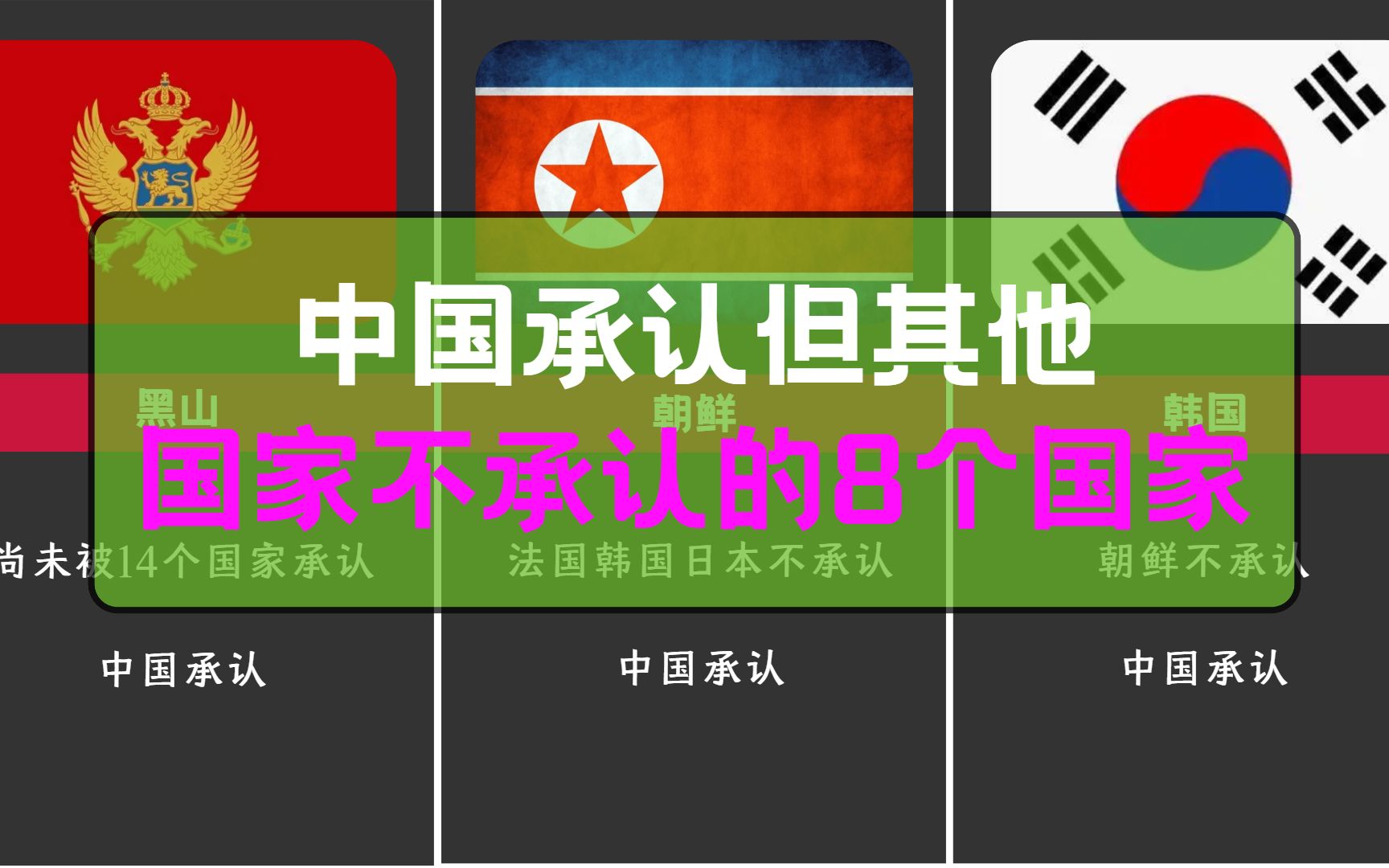 中国承认,其他国家却不承认的8个国家,朝鲜是真刚!哔哩哔哩bilibili