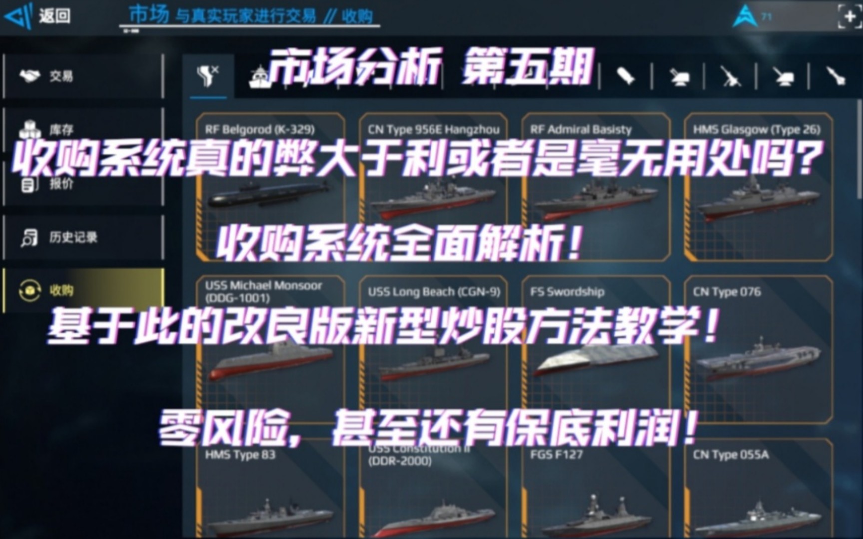 市场分析 第5期:谢尔盖的收购机制全面解析!新型炒股方法教学!零风险,甚至还有保底利润!技巧