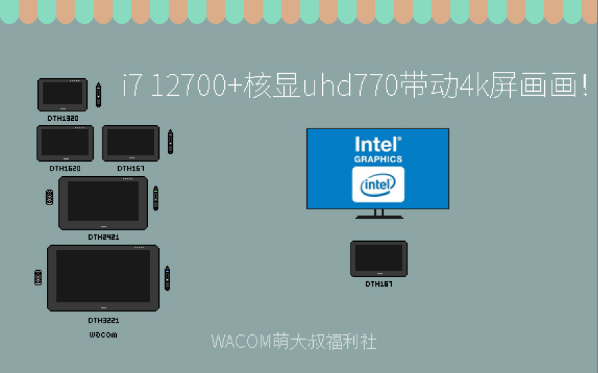 [图]i712700+uhd770核显带动双4k显示器画画！！省流剧透，还行！！！