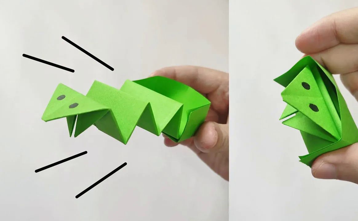 【origami library】弹射蛇盒折纸教程action origami _ snake in the
