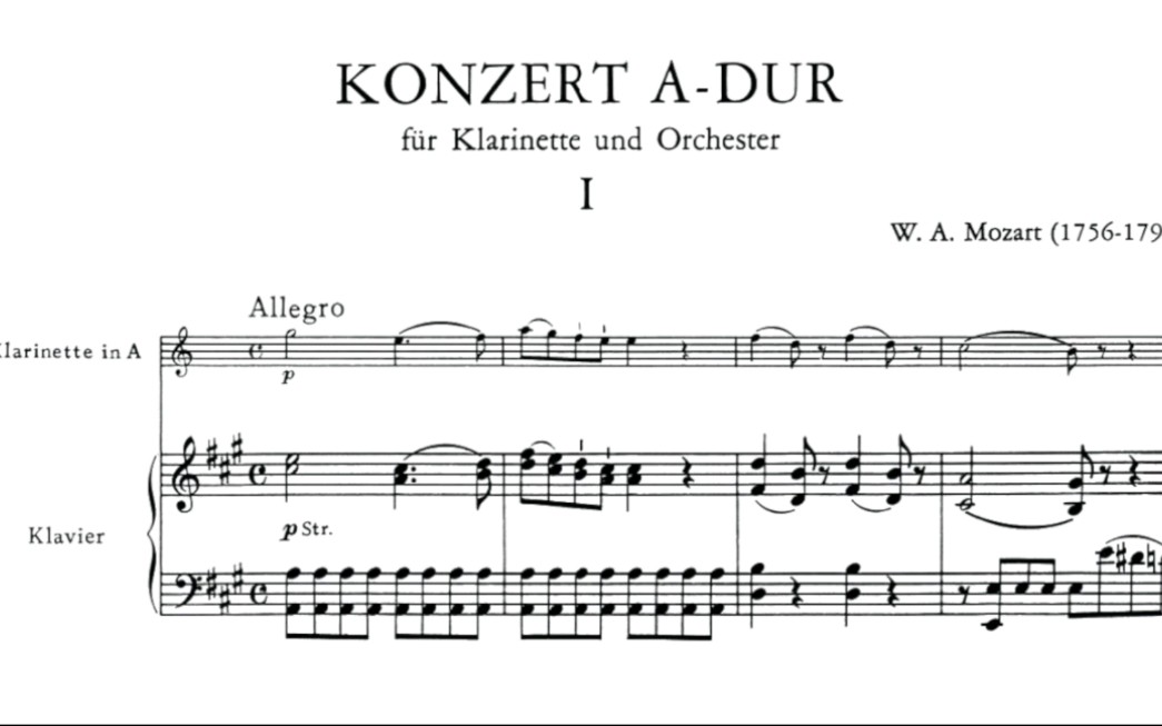 [图]K622莫扎特A大调单簧管协奏曲钢琴伴奏piano accompaniment