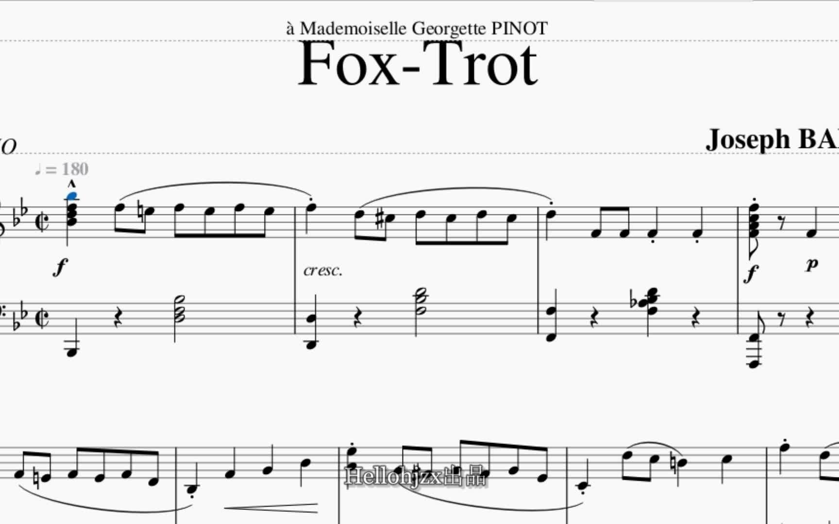 [图]约瑟夫·贝谢尔：《为钢琴而作的狐步舞曲》-Joseph Baichère：Fox Trot Pour Piano（1923年出版）