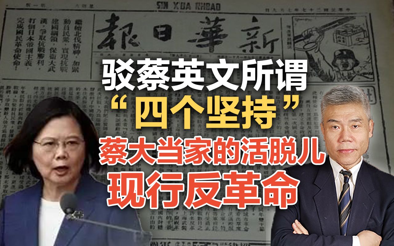 司马南:驳蔡英文所谓“四个坚持”,蔡大当家的活脱儿现行反革命哔哩哔哩bilibili