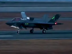 Скачать видео: F-35B，短距降落画面全程倒放