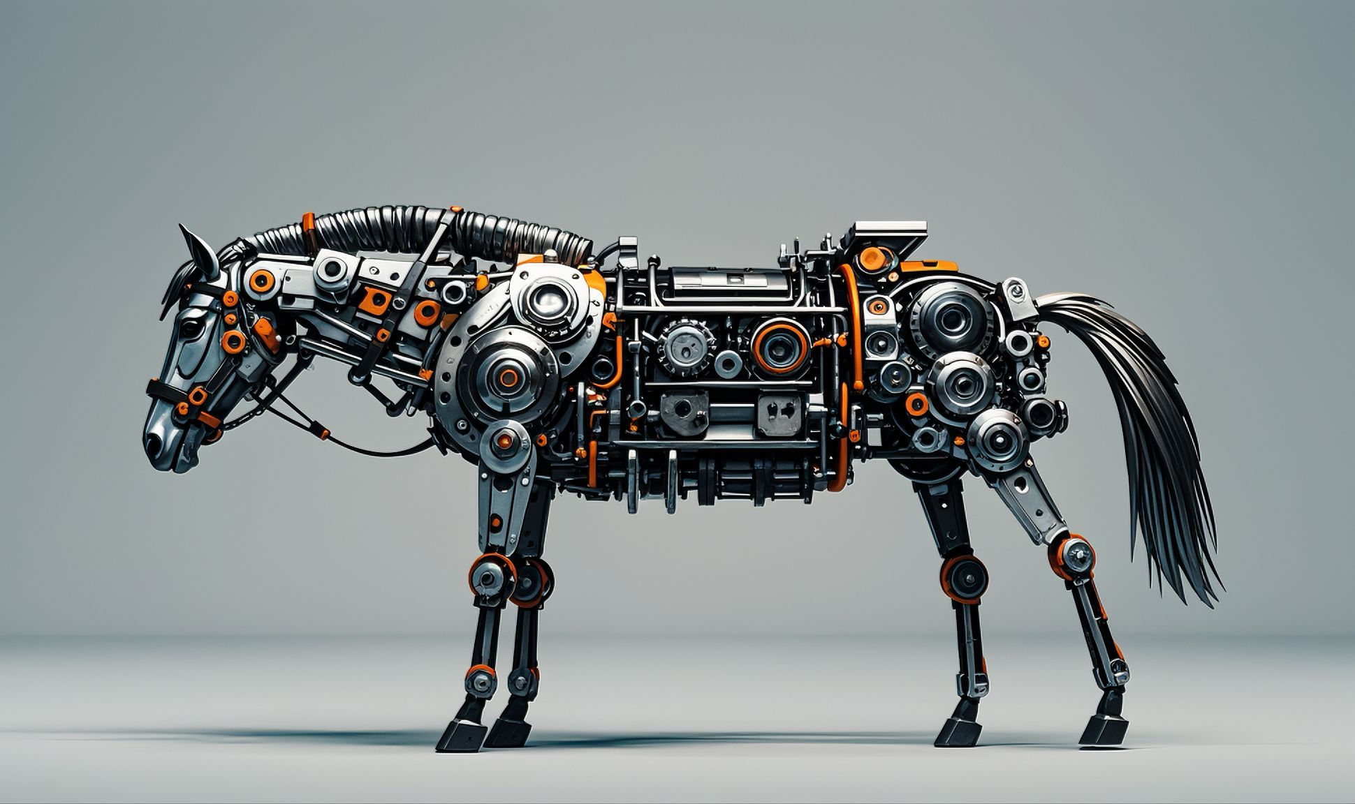 机械手绘:画匹战马吧,机械朋克01 真彩