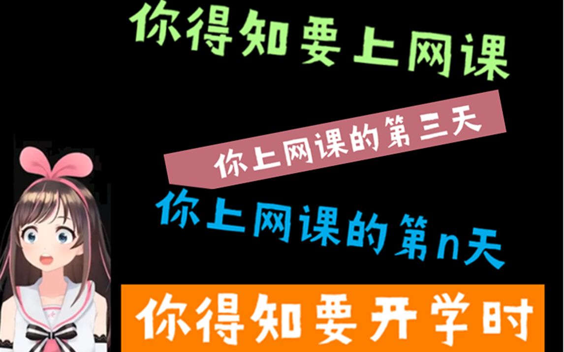 你从上网课开始到开学的状态变化