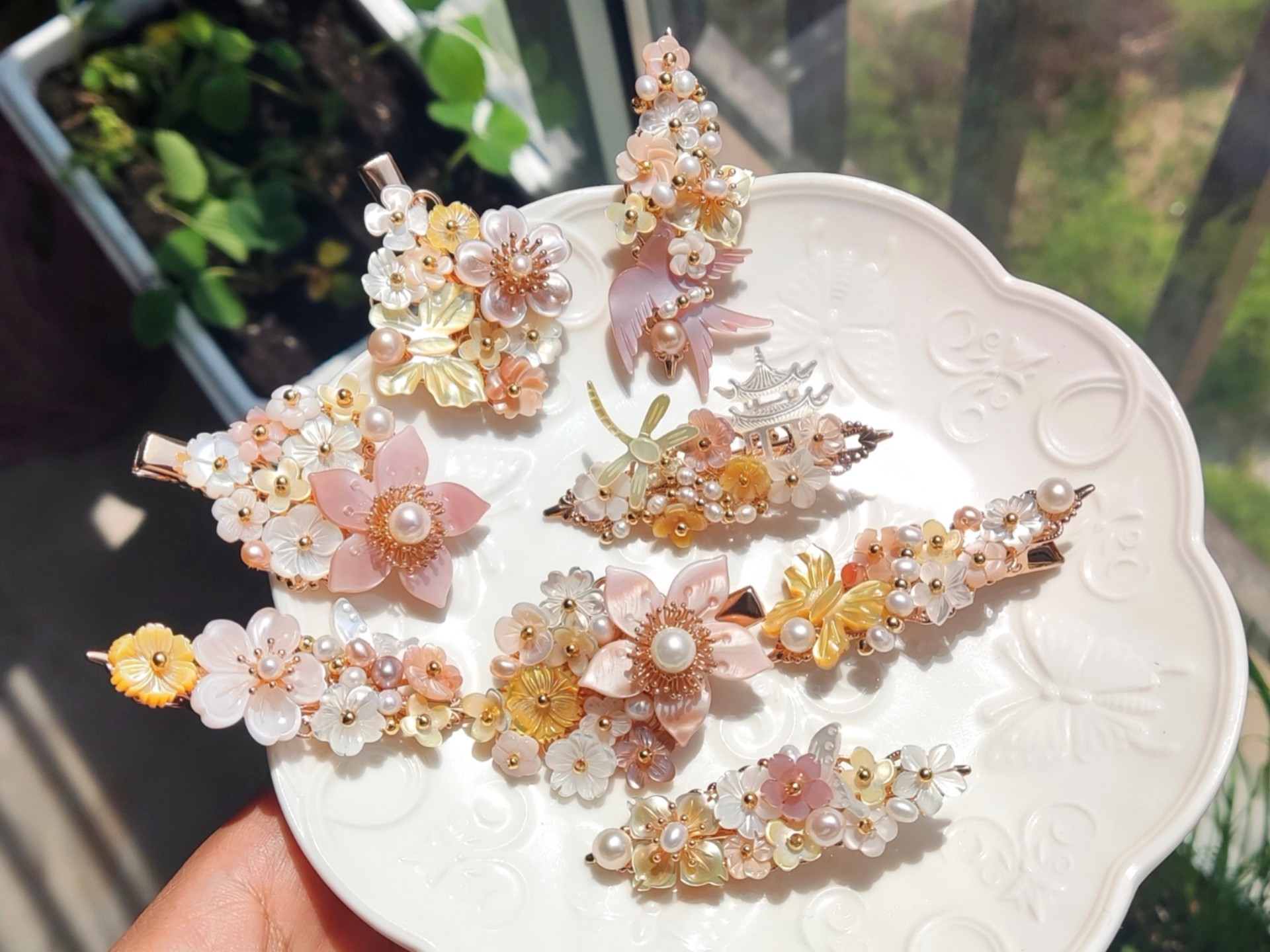 瑕疵蝶贝珍珠发夹第三弹