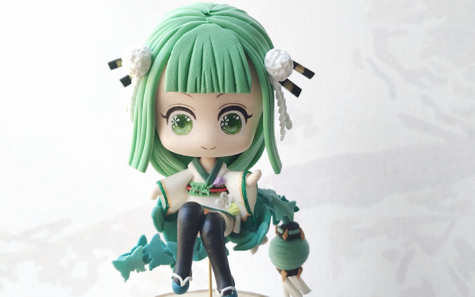 【粘土手办】阴阳师青行灯幽蝶花舞q版超轻粘土手办教程