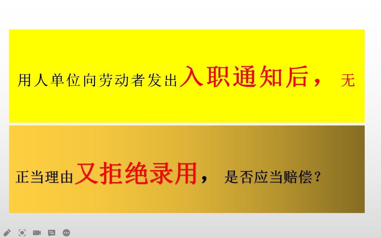 用人单位向劳动发出入职通知后,没有正当理由又拒绝录用劳动者, 是否应当承担赔偿责任哔哩哔哩bilibili