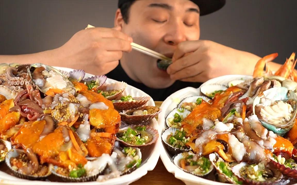 【ddeong-gae】吃播 海鲜拼盘_哔哩哔哩_bilibili