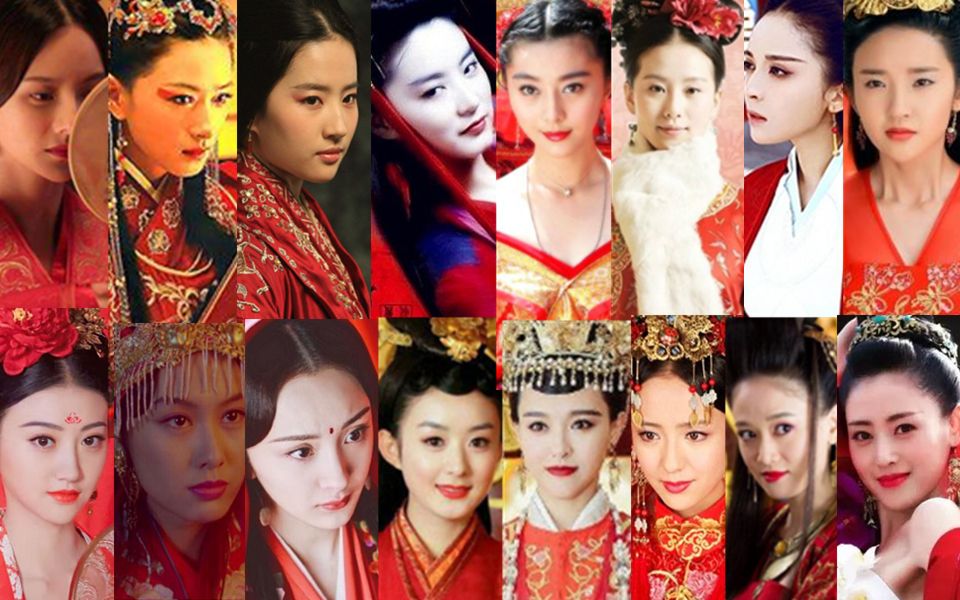 红衣女神群像古装群像红衣落尽渚莲愁