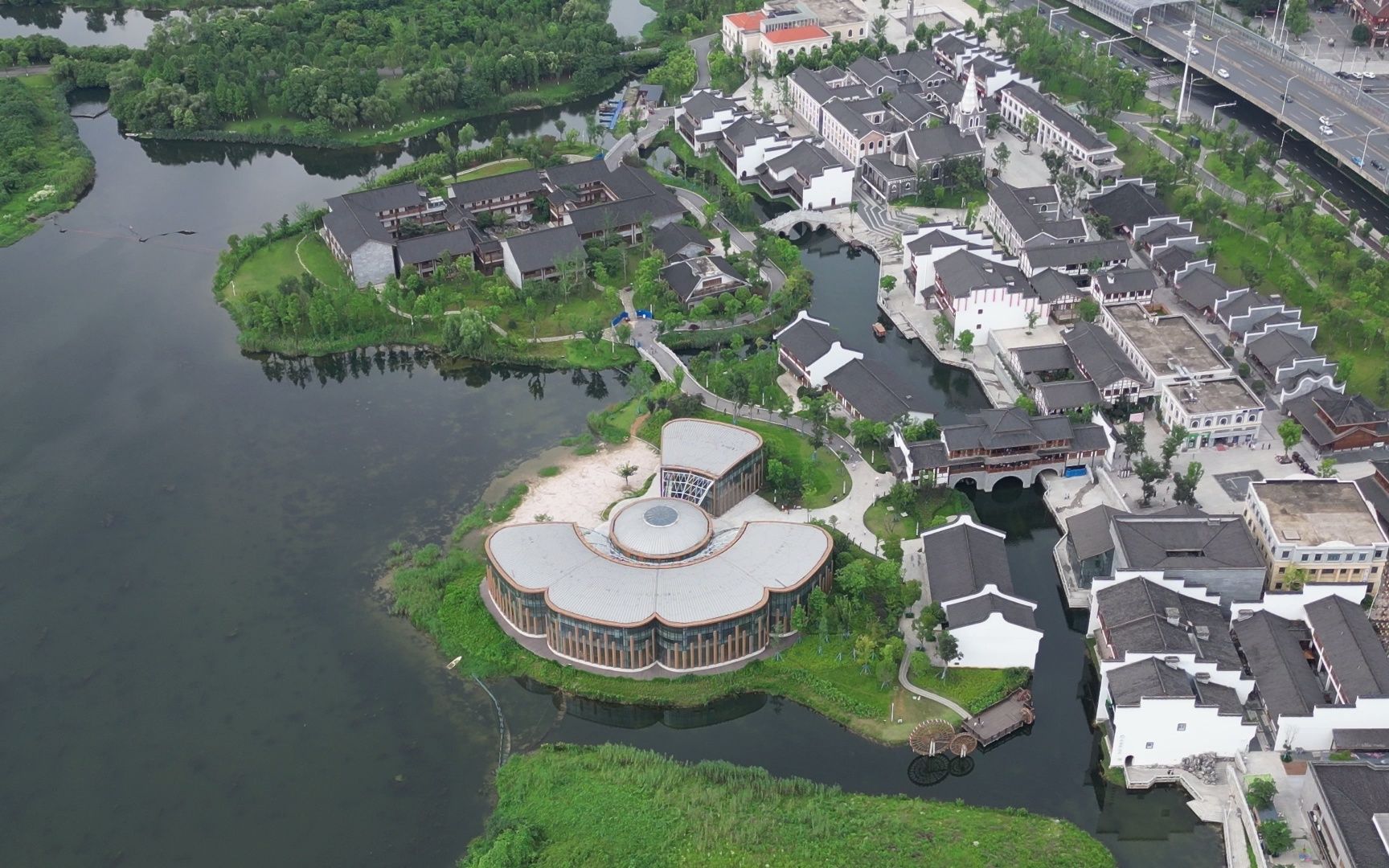 洋湖国家湿地公园航拍