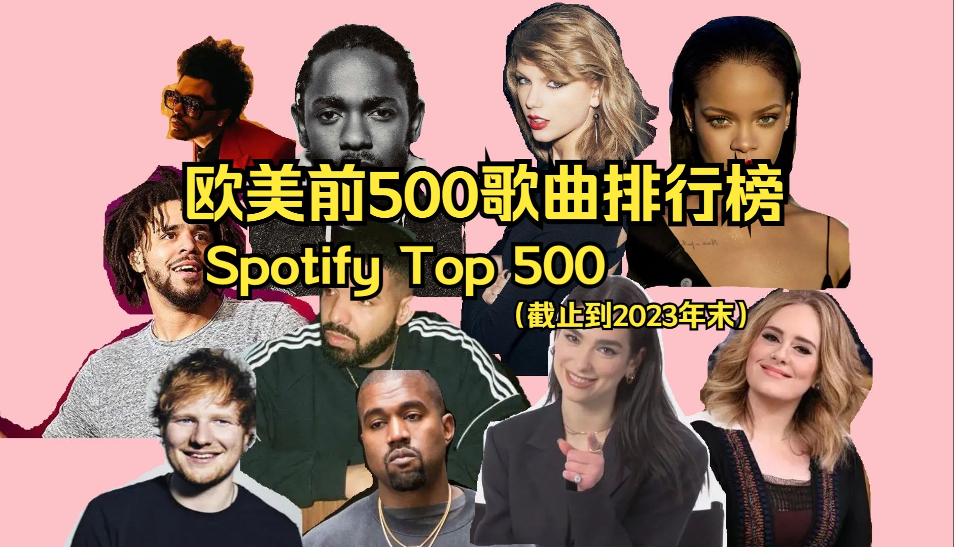 [图][中字]大主播Mizkif锐评欧美Spotify总播放量前500排行榜(截止到2023年末)