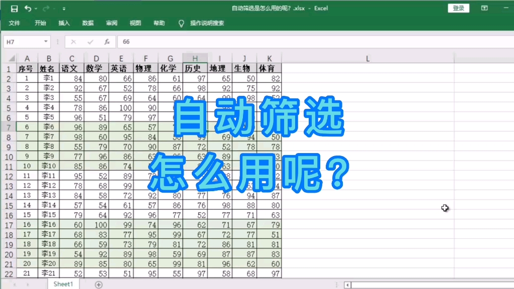 Excel的自动筛选怎么用呢?