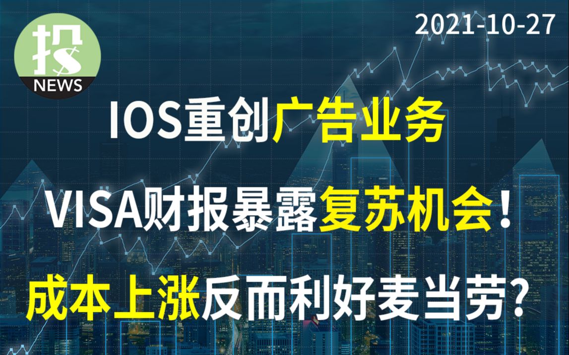 【20211027】社交媒体与他们的广告业务;Visa财报暗示一大利好行业;成本上涨下,都有谁会获利?哔哩哔哩bilibili