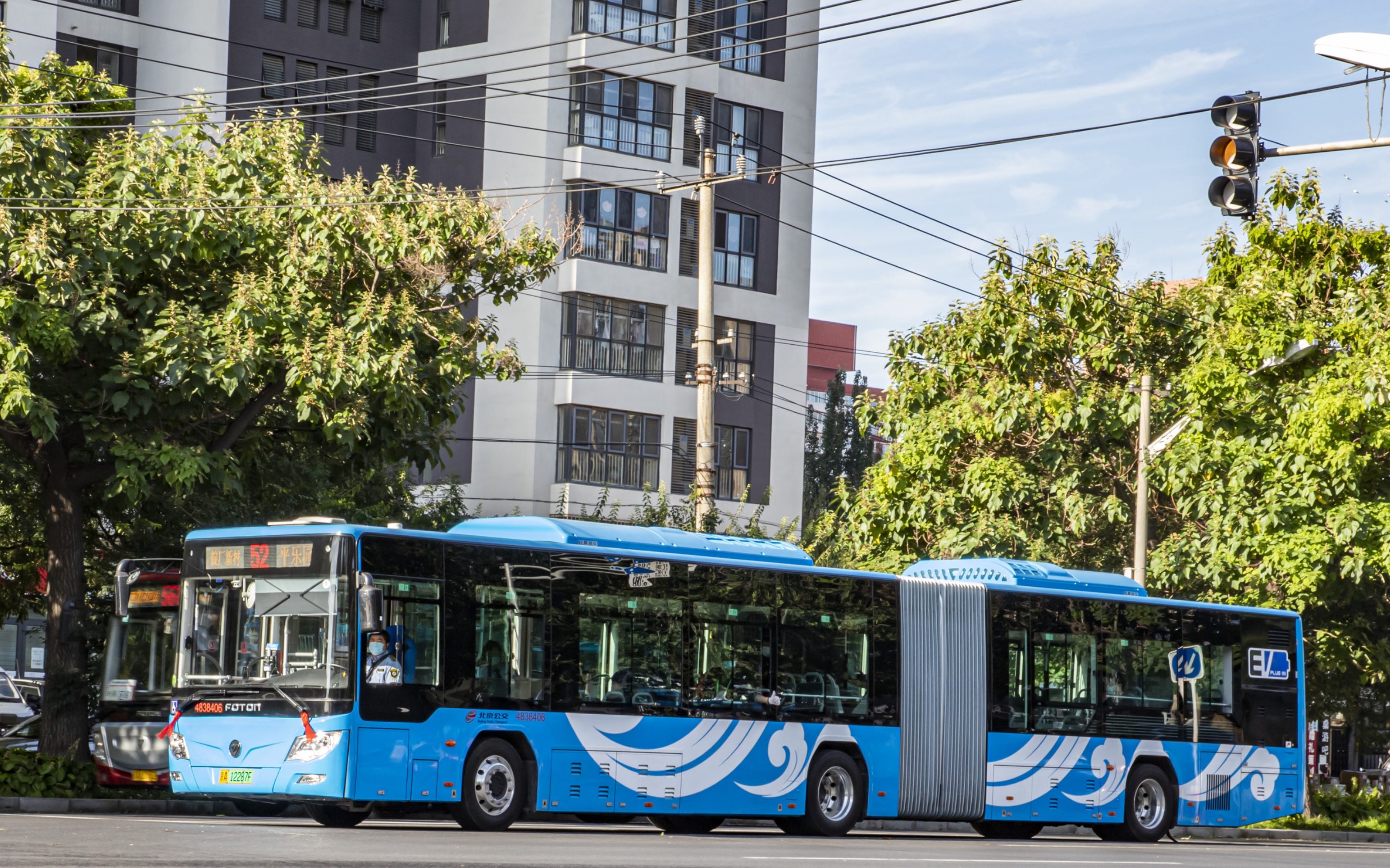 北京公交52路(靛厂新村→平乐园)全程夜景前方展望