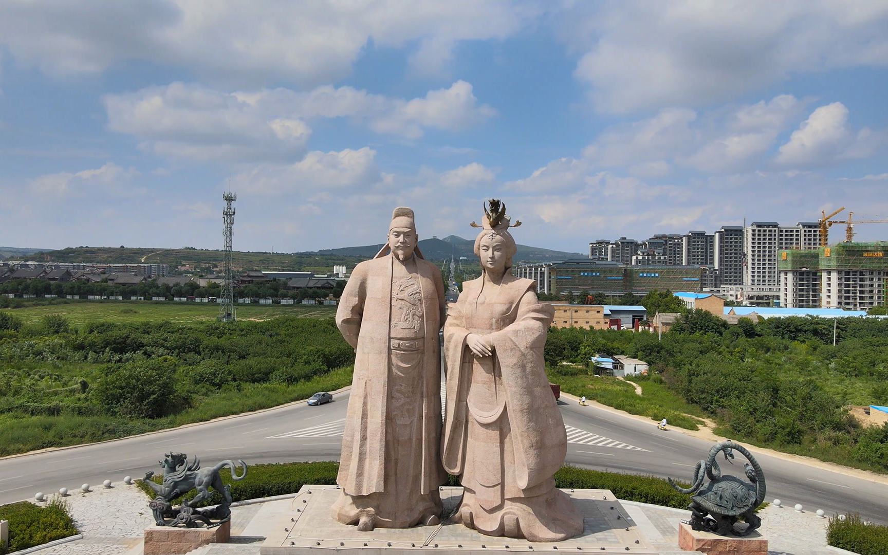 【航拍唐十八陵】唐高宗李治和女皇武则天之乾陵